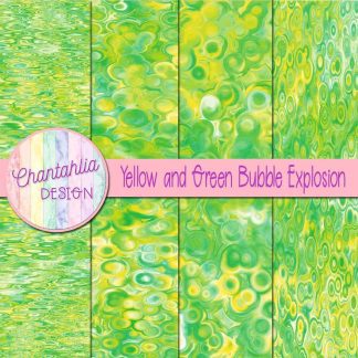 Free yellow and green bubble explosion backgrounds