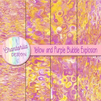 Free yellow and purple bubble explosion backgrounds