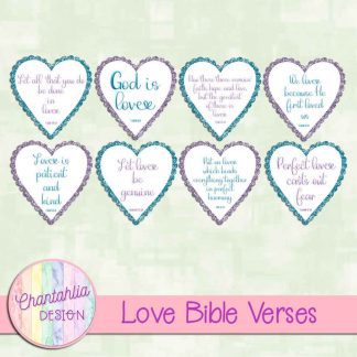 Free Bible Verse design elements in a Love theme