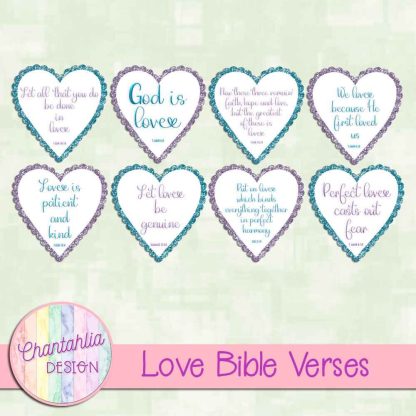 Free Bible Verse design elements in a Love theme