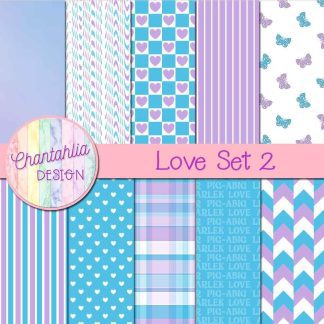 Free digital papers in a Love theme.