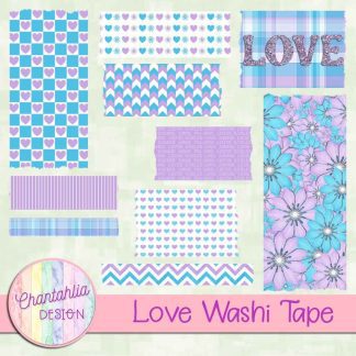 Free washi tape in a Love theme