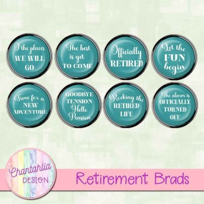 Free brads in a Retirement theme