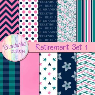 Free digital papers in a Retirement theme