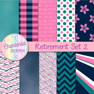 Free digital papers in a Retirement theme