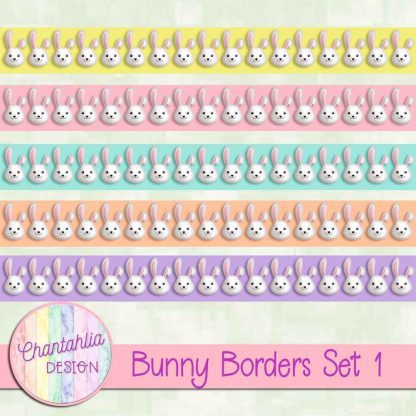 Free Easter Bunny Border Design Elements