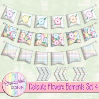 Free design elements in a Delicate Flowers theme