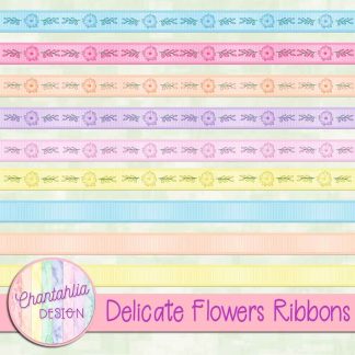 Free ribbons in a Delicate Flowers theme