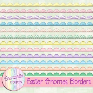 Free borders in an Easter Gnomes theme