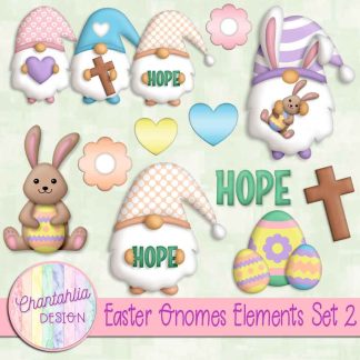 Free Easter Gnomes design elements