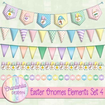 Free Easter Gnomes design elements