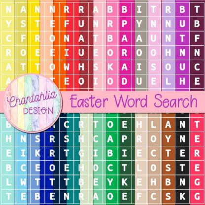 Easter Word Search Digital Papers