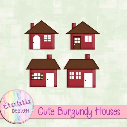 Free cute burgundy houses