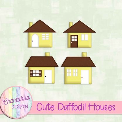 Free cute daffodil houses