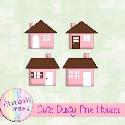 Free cute dusty pink houses
