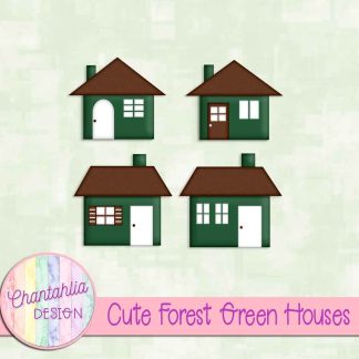 Free cute forest green houses