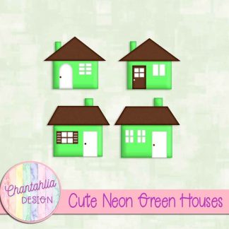 Free cute neon green houses