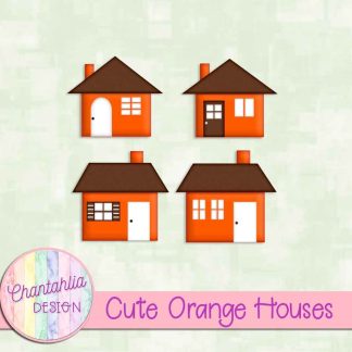 Free cute orange houses