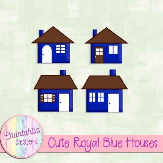 Free cute royal blue houses
