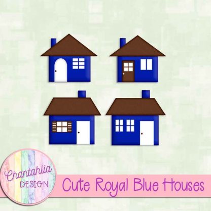 Free cute royal blue houses