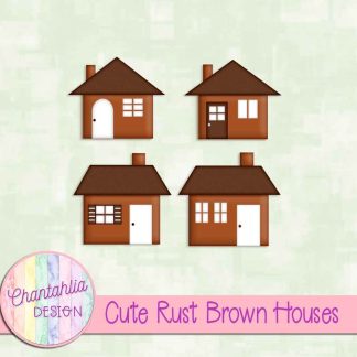 Free cute rust brown houses