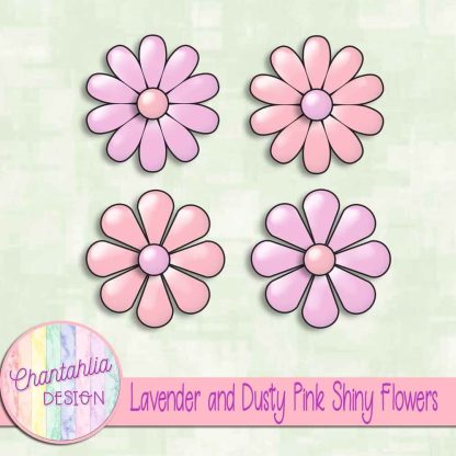 Free lavender and dusty pink shiny flowers