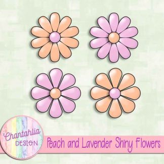 Free peach and lavender shiny flowers