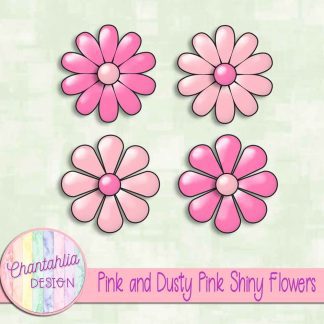 Free pink and dusty pink shiny flowers