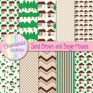 Free sand brown and beige houses digital papers
