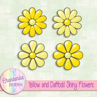 Free yellow and daffodil shiny flowers