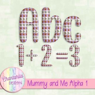 Free alpha in a Mummy (Mommy) and Me theme.