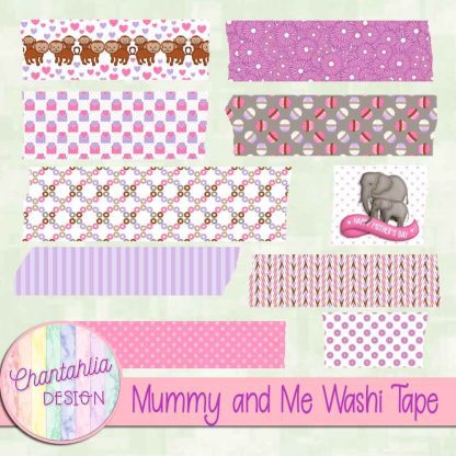 Free washi tape in a Mummy (Mommy) and Me theme