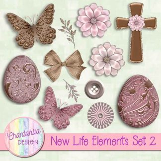 Free design elements in a New Life Easter theme