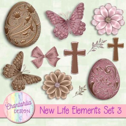 Free design elements in a New Life Easter theme