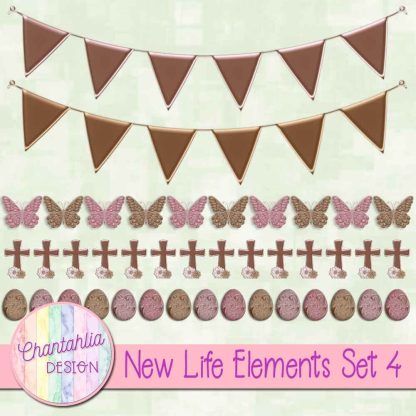 Free design elements in a New Life Easter theme