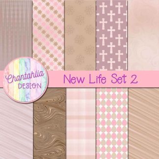 Free digital papers in a New Life Easter theme