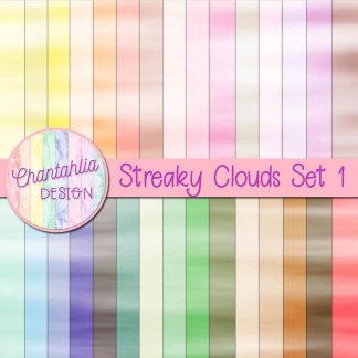 Free Streaky Clouds Digital Papers