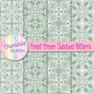 Free forest green subdued patterns