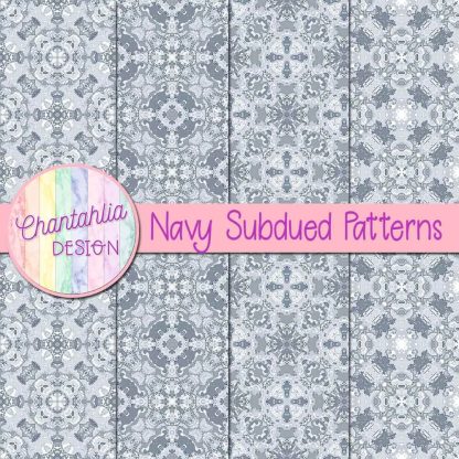 Free navy subdued patterns