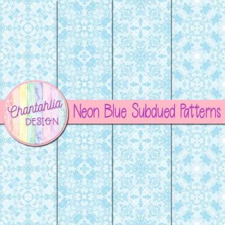 Free neon blue subdued patterns