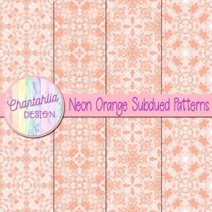 Free neon orange subdued patterns