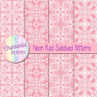 Free neon red subdued patterns