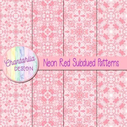 Free neon red subdued patterns