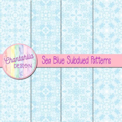 Free sea blue subdued patterns