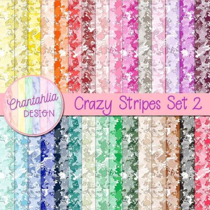 Free digital papers featuring a crazy stripes pattern