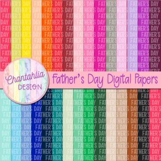 Free digital papers featuring a Father's Day word design