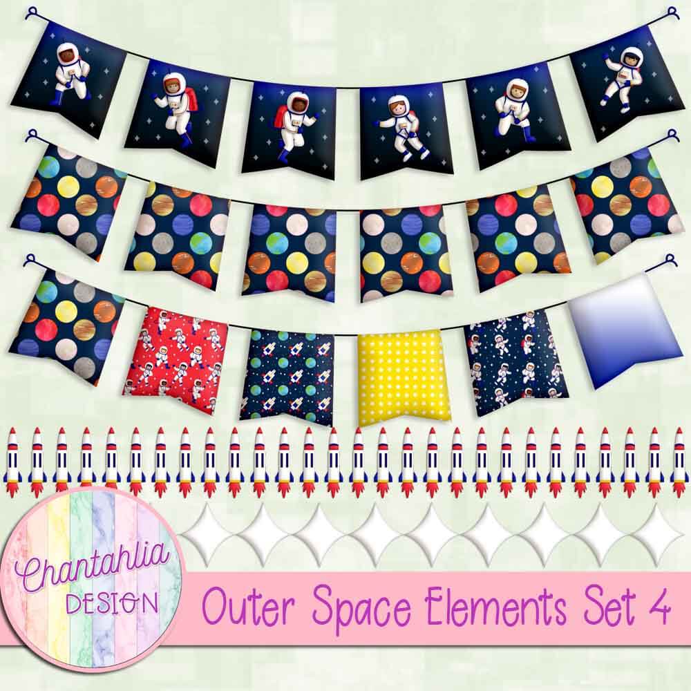 Free design elements in an Outer Space theme