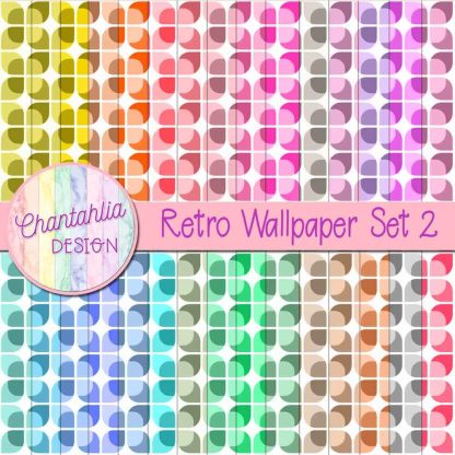 Free retro wallpaper digital papers