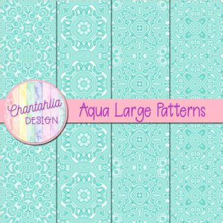 Free aqua large patterns digital papers