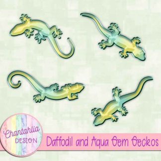 Free daffodil and aqua gem geckos